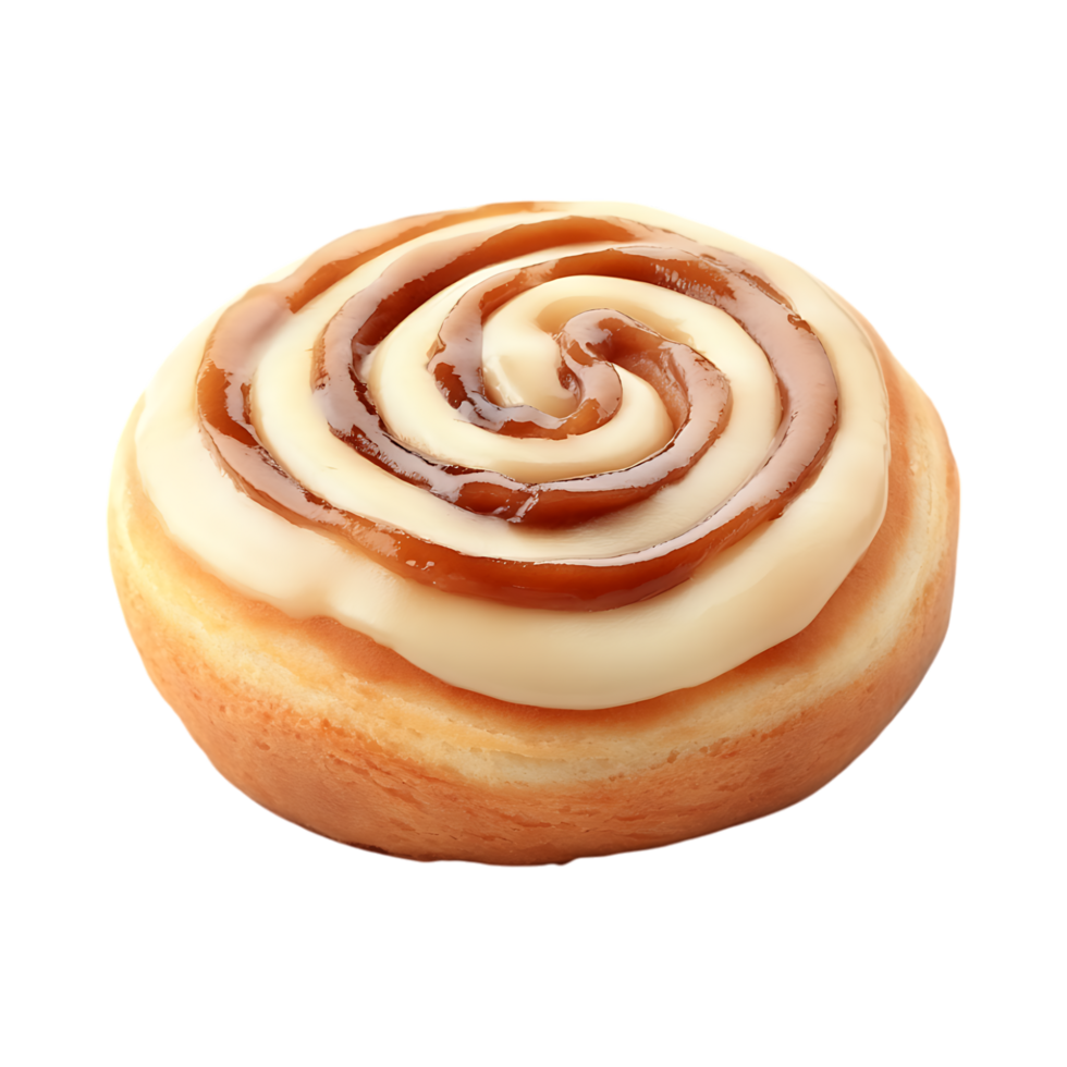 a cinnamon roll on transparent background png