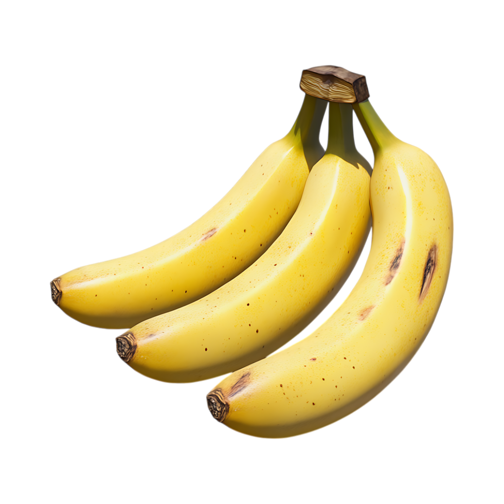 Banana with Mottled Peel Against Transparent Background png