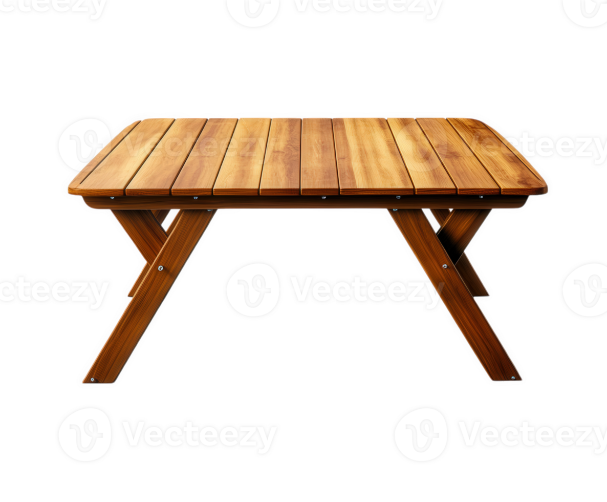 An isolated wooden table, perfect for showcasing products or adding a natural element to design. png