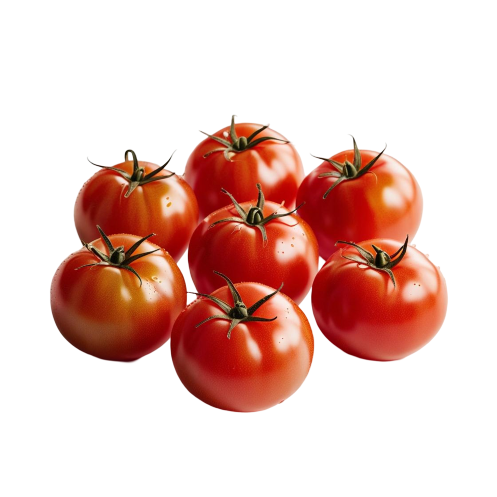 Fresh Red Tomatoes Arranged in a Vibrant Group png