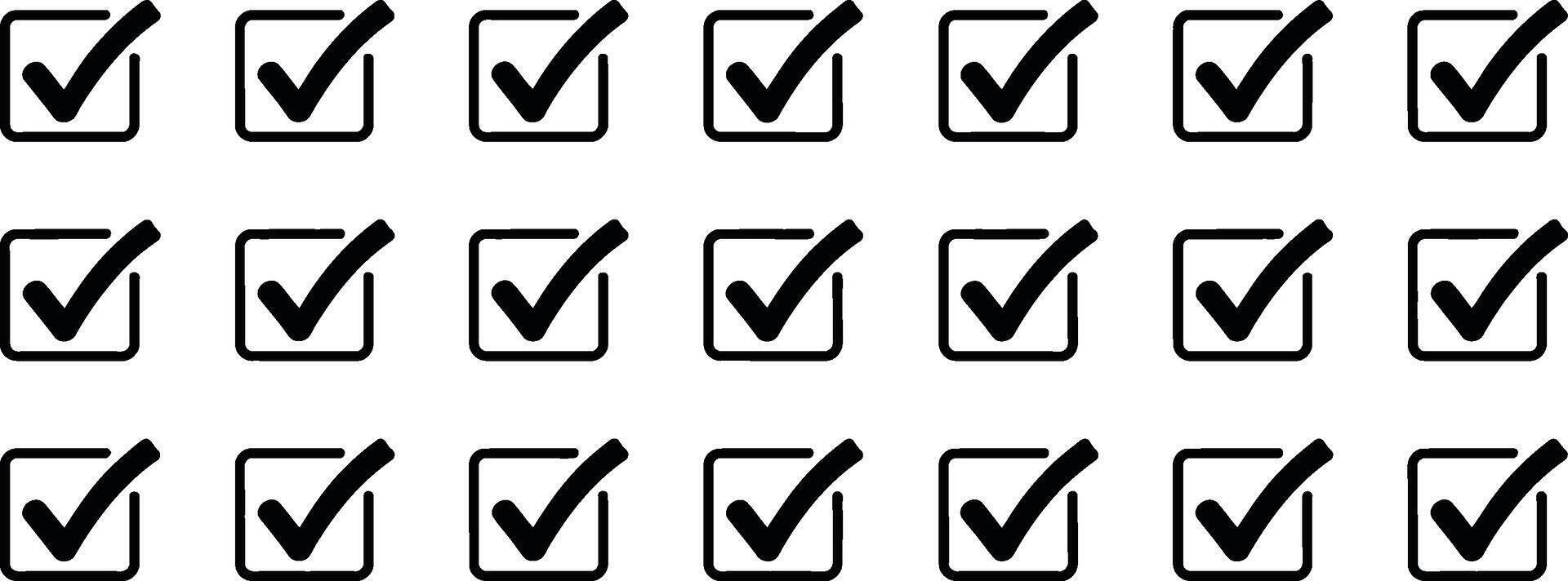 a large number of check marks on a white background vector