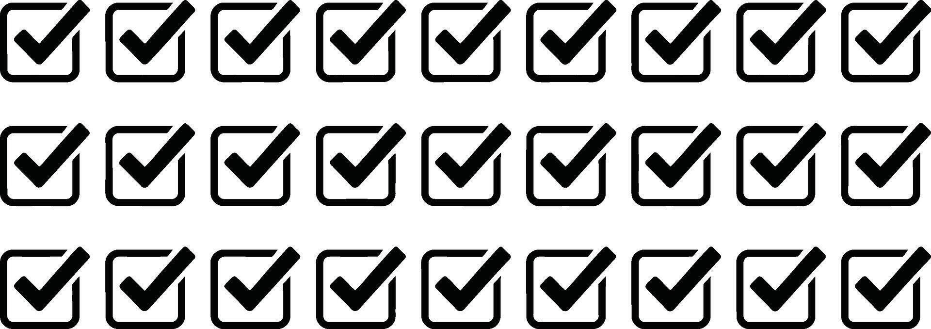 a set of check marks on a white background vector