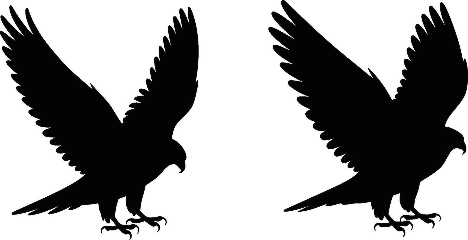 Silhouette of a powerful eagle with outstretched wings capturing the essence of freedom and strength vector