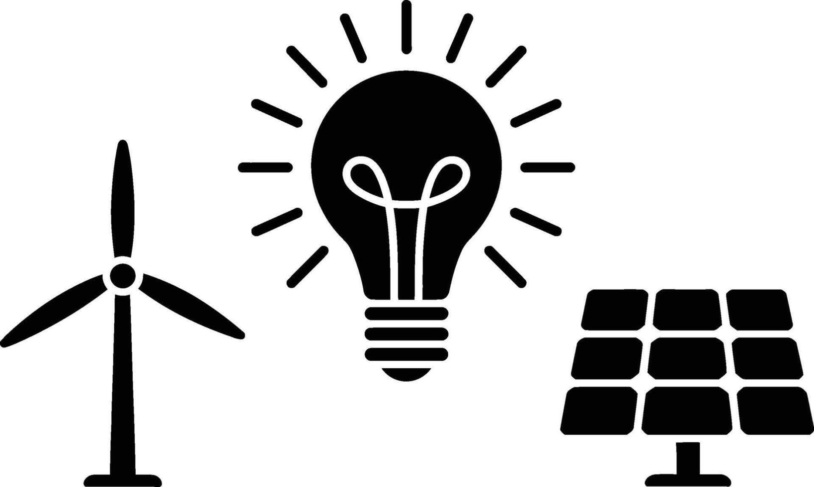 Sustainable energy sources depicted with a lightbulb symbolizing clean energy generation vector