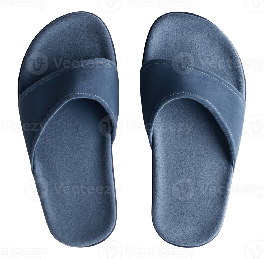 Blue home slippers isolated on transparent background png