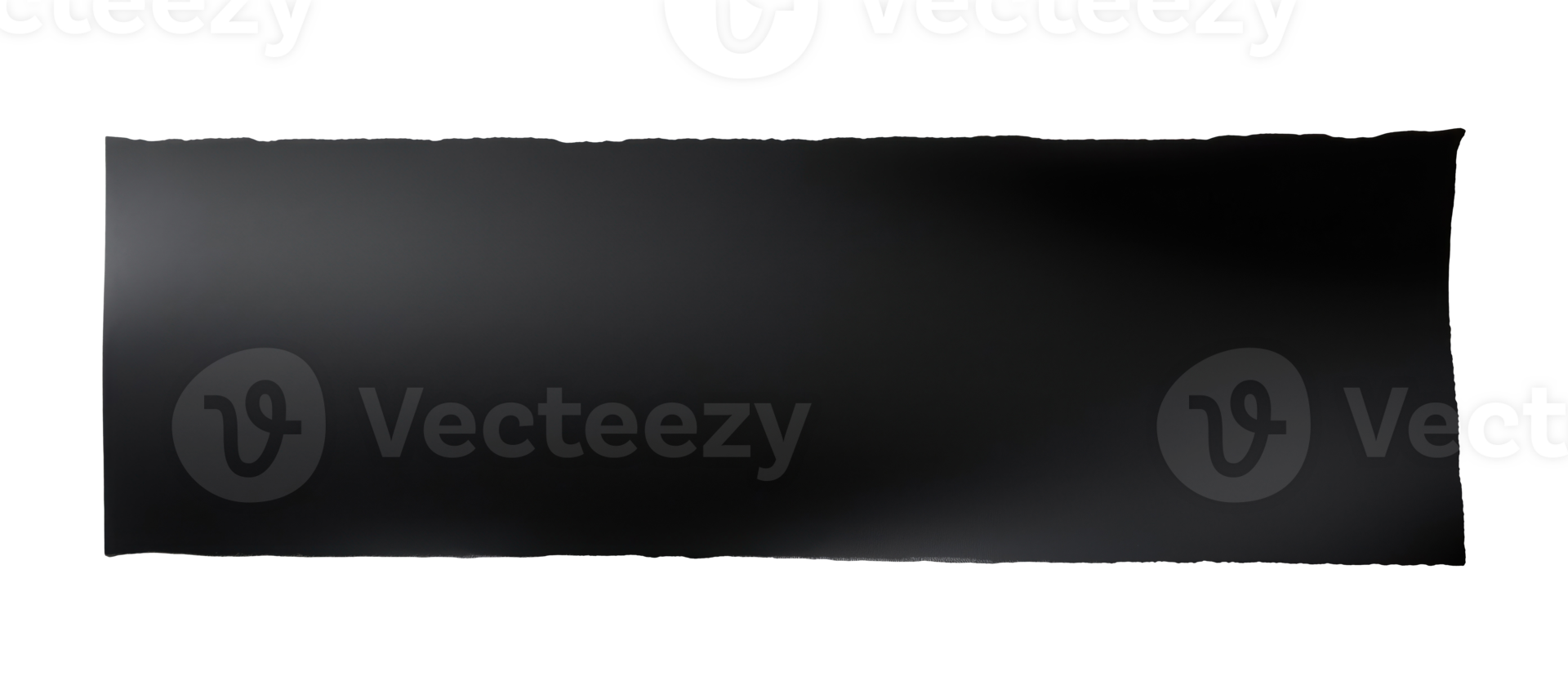 Black horizontal paper or tape isolated on transparent background png