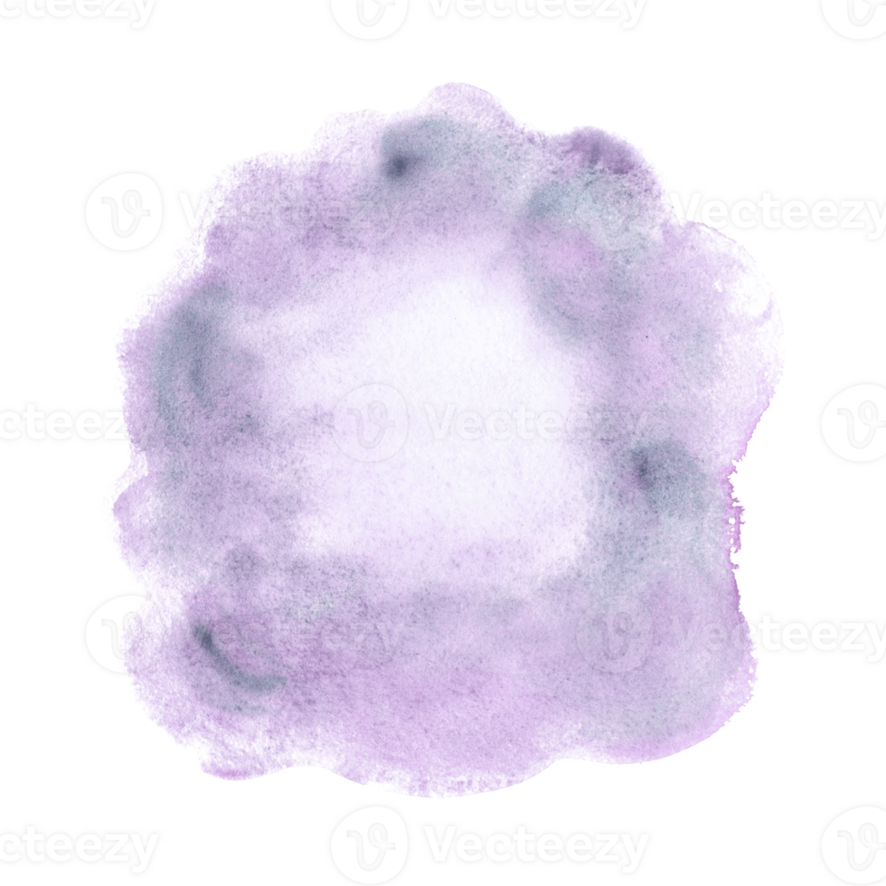 Textured watercolor stain of dark purple night sky. Hand drawn abstract background of fairy dream. Isolated illustration of design element for nursery decoration and mystical atmosphere for kids. png