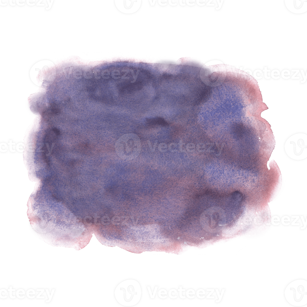 Textured watercolor stain of dark purple night sky. Hand drawn abstract background of fairy dreams. Isolated illustration of design element for nursery decoration and mystical atmosphere for kids. png
