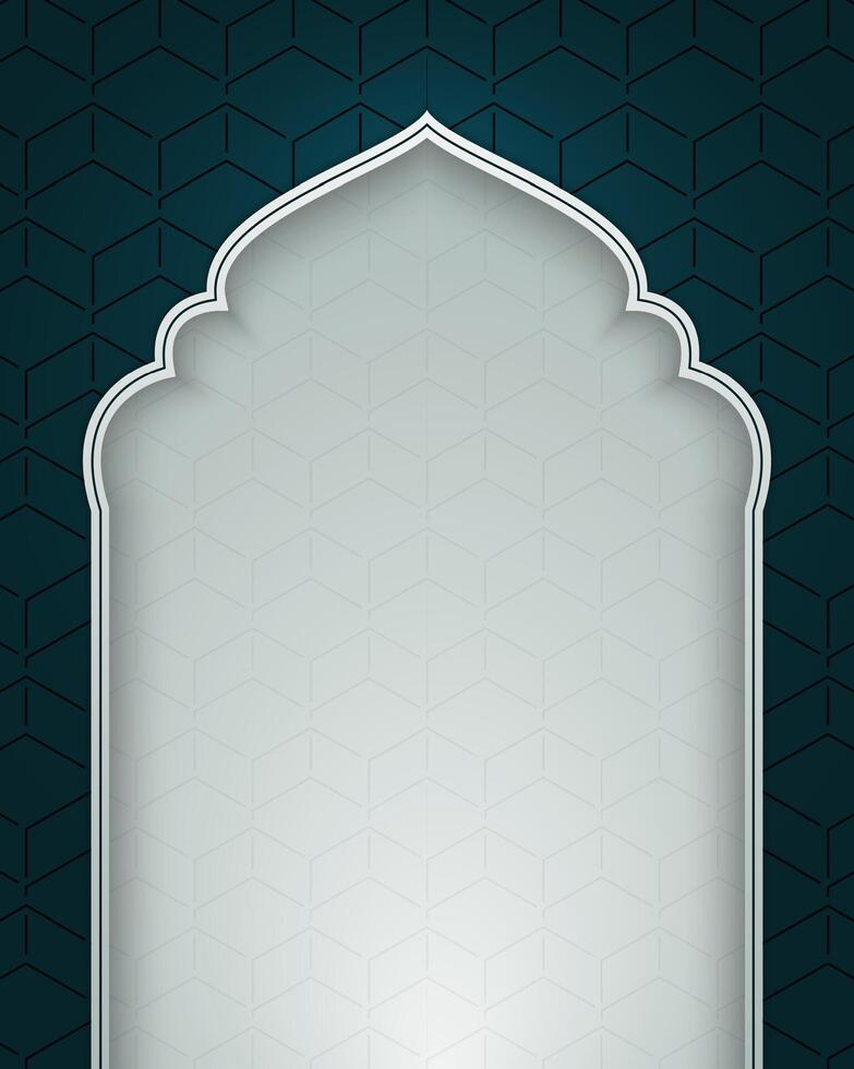Elegant dark green Islamic background design vector