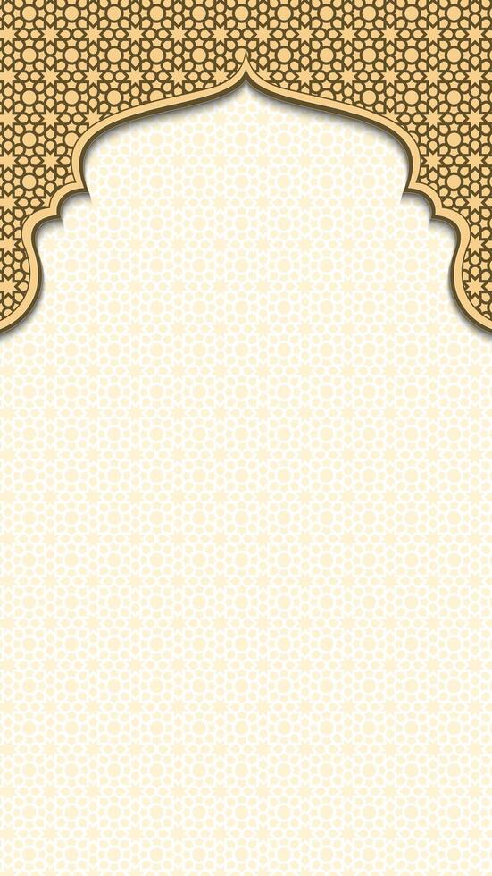 Bright brown and cream decorative simple Islamic background vector