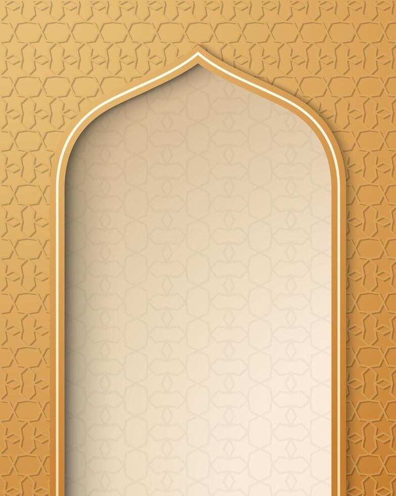 Elegant cream Islamic background vector