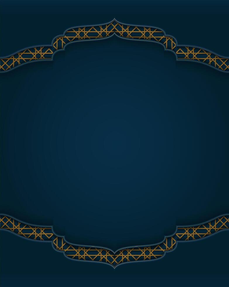 Simple dark blue Islamic background vector