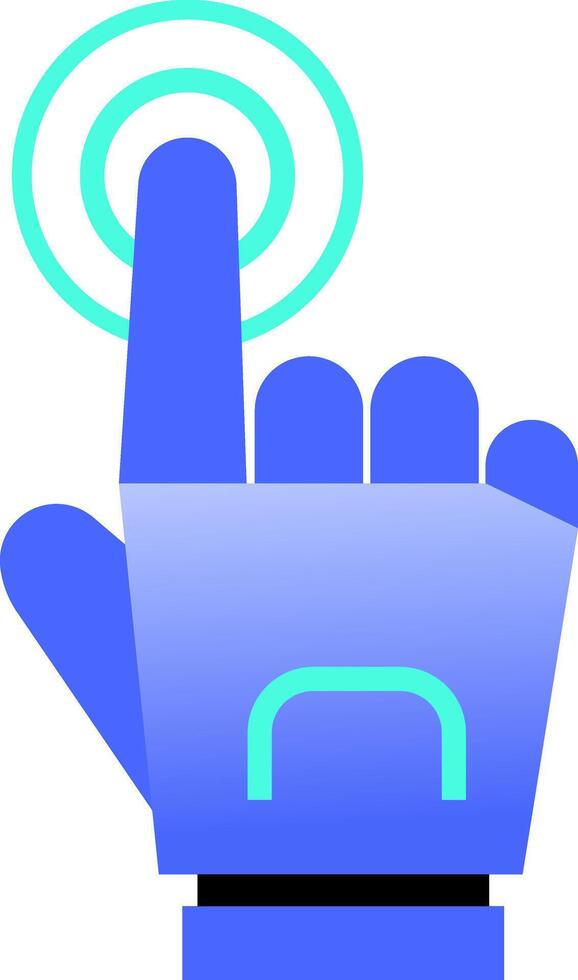 Robot Hand Touch Click Smart Manufacturing and Industry Icon Illustration vector
