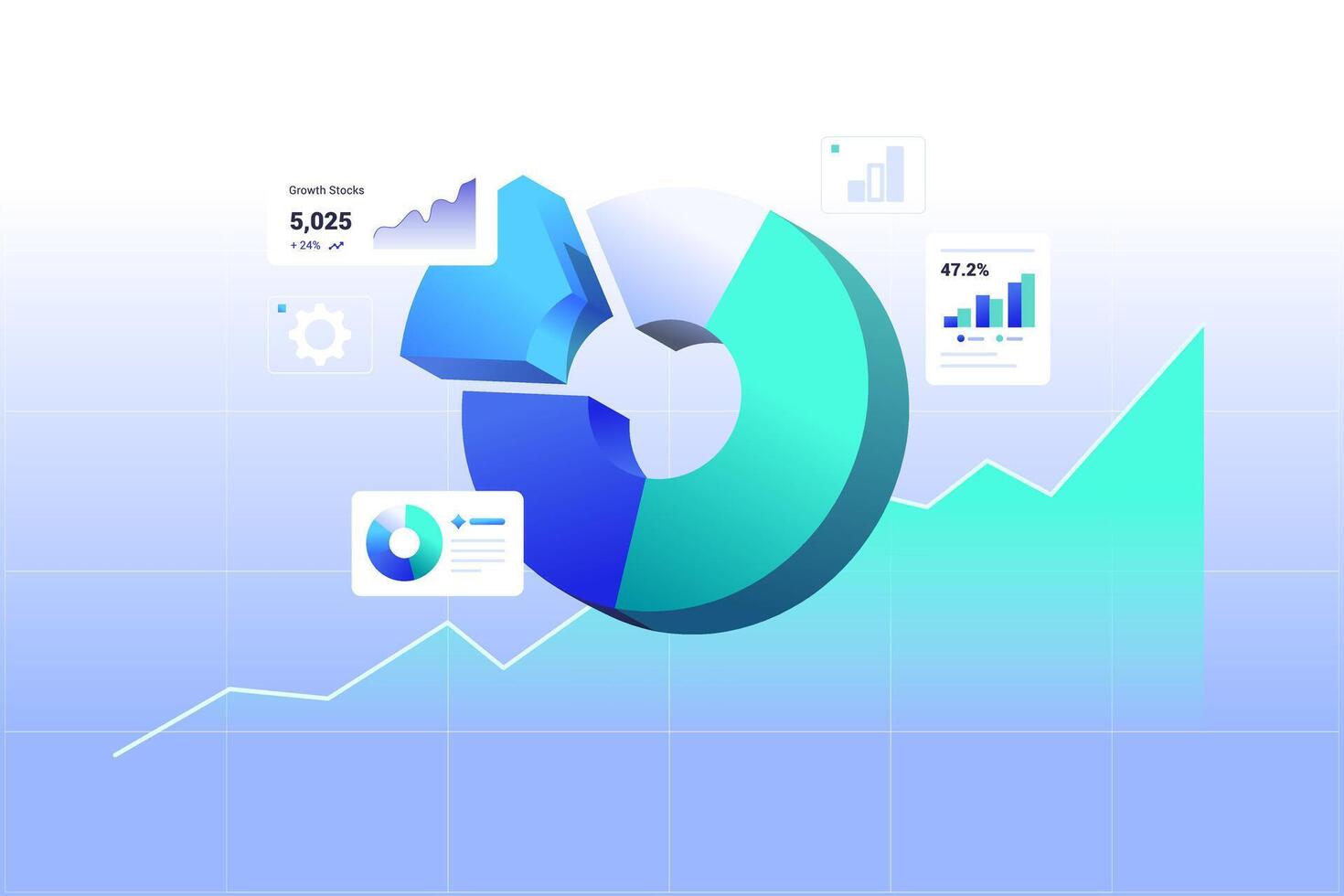 Investment Portfolio Analysis and Asset Management vector