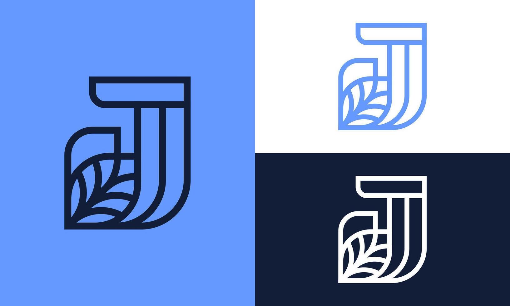 Leaf letter J logo vector