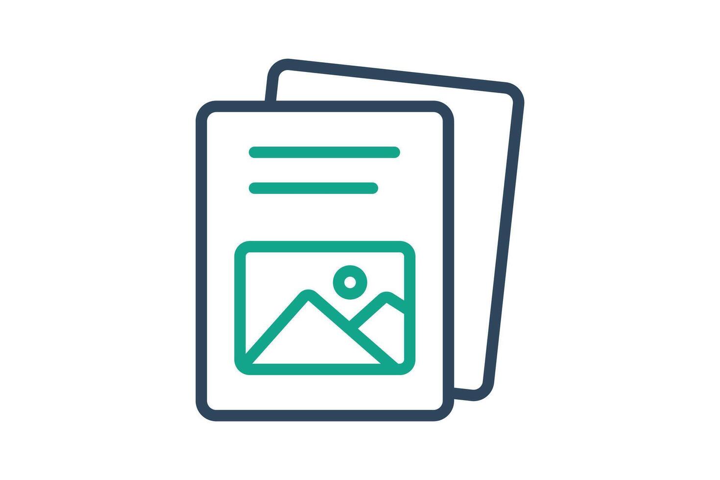 Flyer icon. line icon style. icon related to promotion. business elements illustration vector