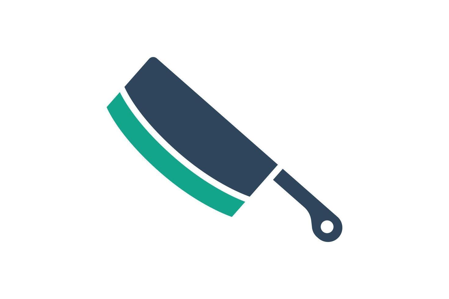 Knife icon. solid icon style. icon related to meat knife. cooking elements illustration vector