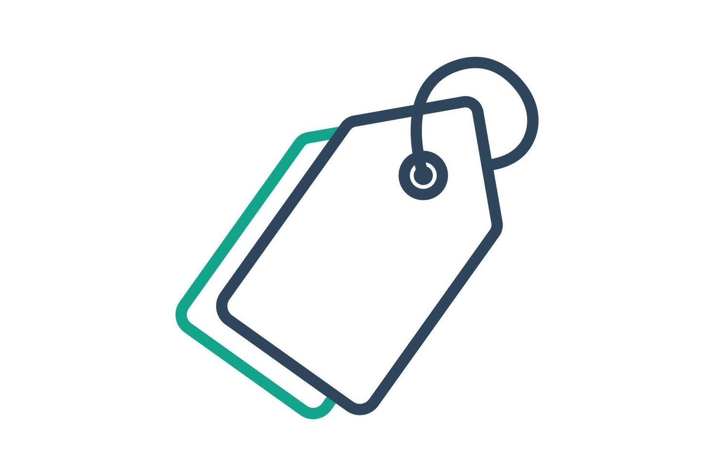 Tag icon. line icon style. icon related to branding. business elements illustration vector