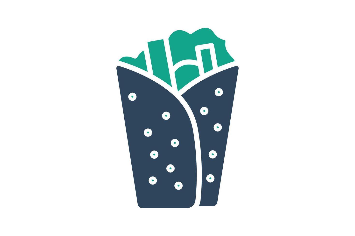 Kebab icon. solid icon style. icon related to meat. food elements illustration vector