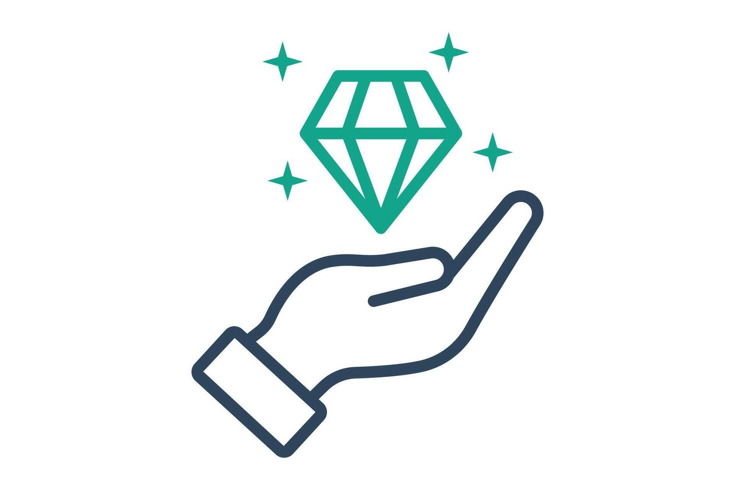 Value icon. line icon style. icon related to branding. business elements illustration vector