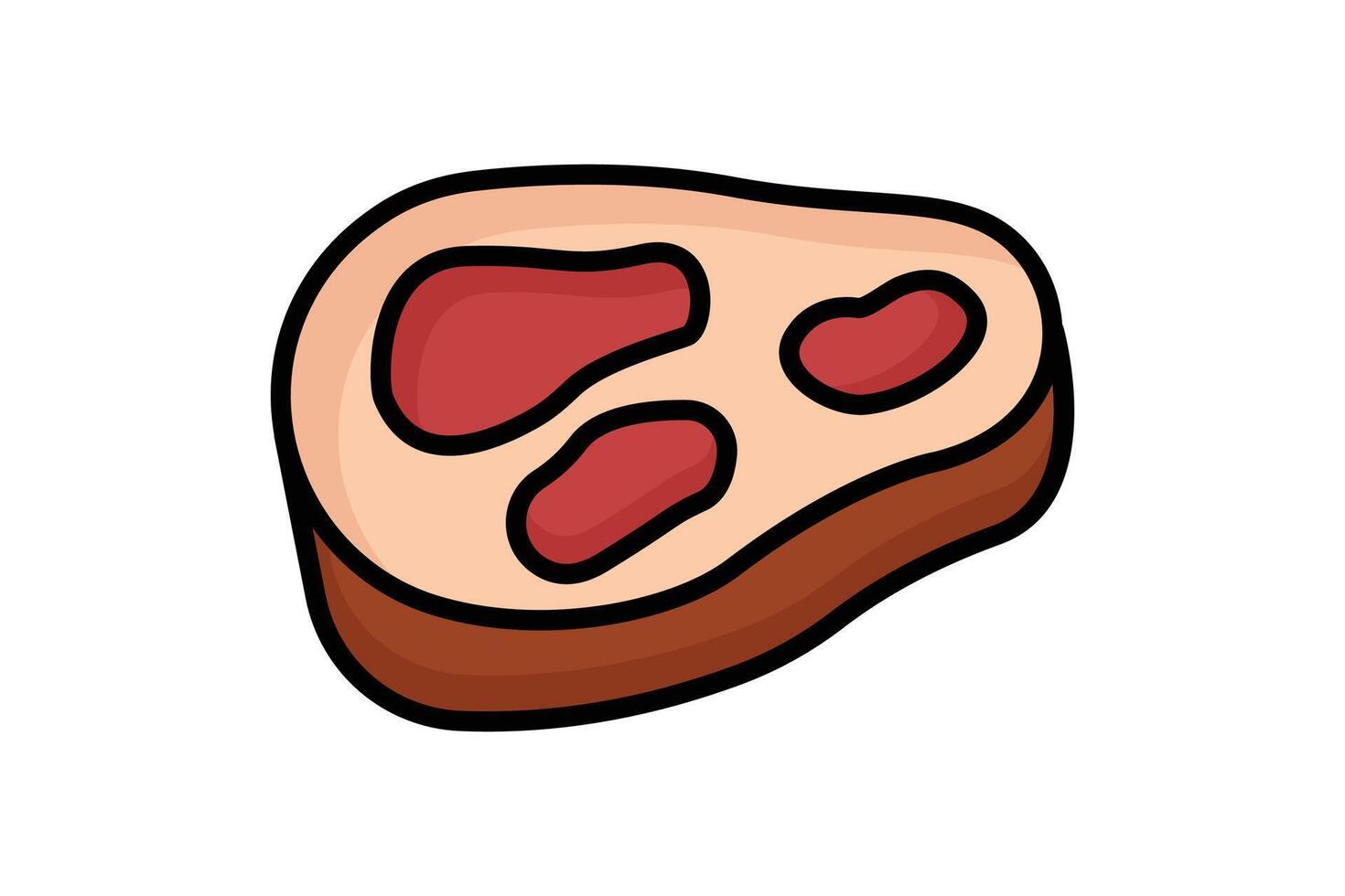Beef icon. colored outline icon style. icon related to meat. food elements illustration vector