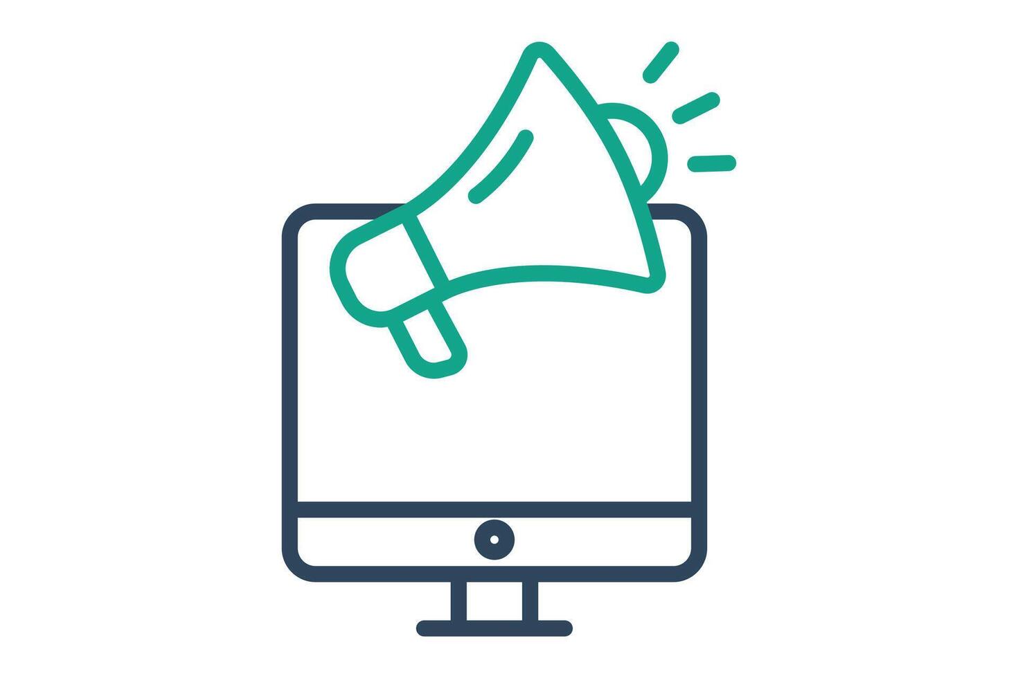 Advertising icon. line icon style. icon related to branding. business elements illustration vector