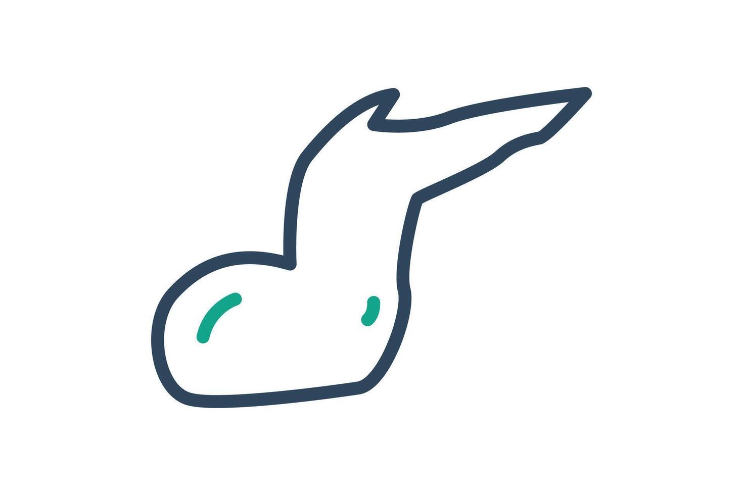 Chicken wing icon. line icon style. icon related to meat. food elements illustration vector