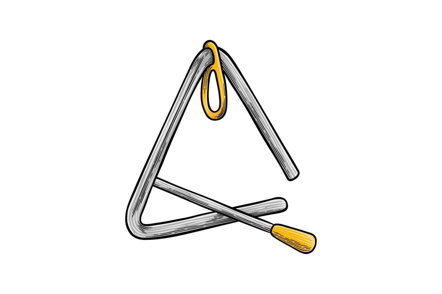 classic triangular bell illustration vector