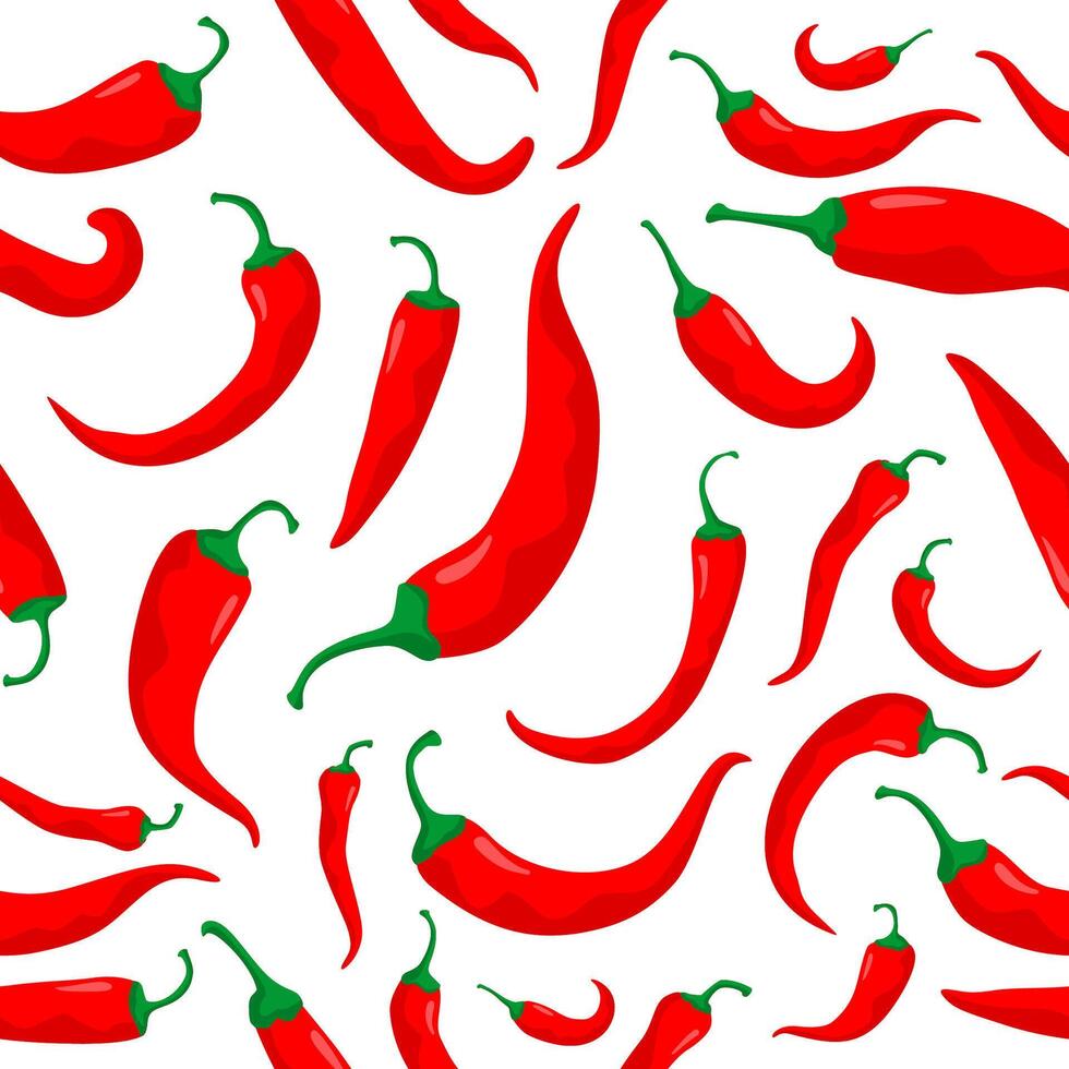 red chili pepper pattern seamless vector