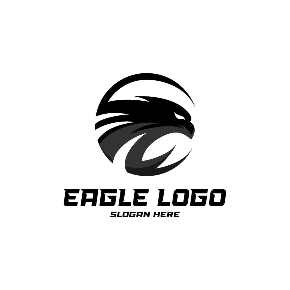 powerful eagle head logo abstract design vector