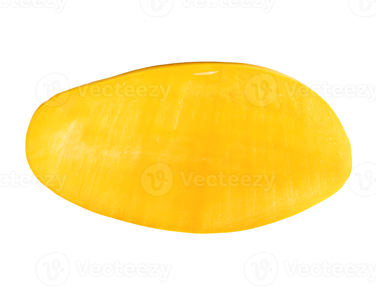Ripe yellow mango fruit in half or slice isolated with clipping path in file format png