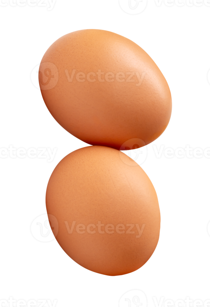 Chicken eggs in stack isolated with clipping path in file format png