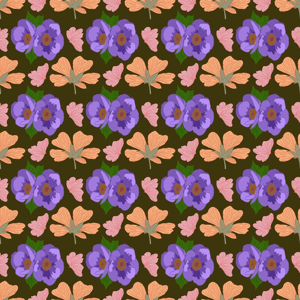 seamless pattern flowers for fabric fashion design vector