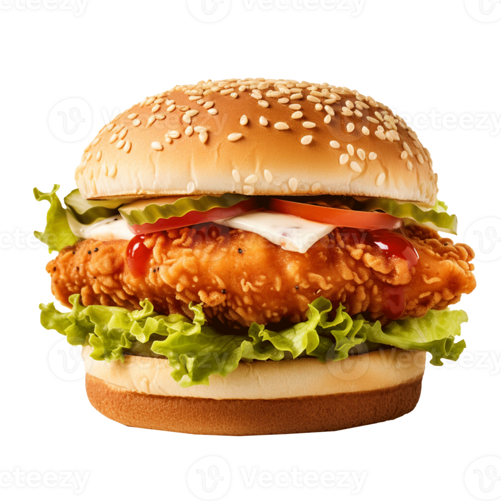A Crispty Chicken Burger png