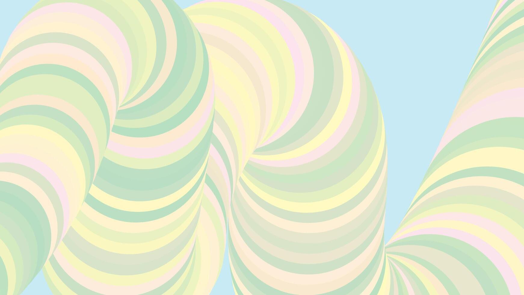 Kawaii spiral background vector