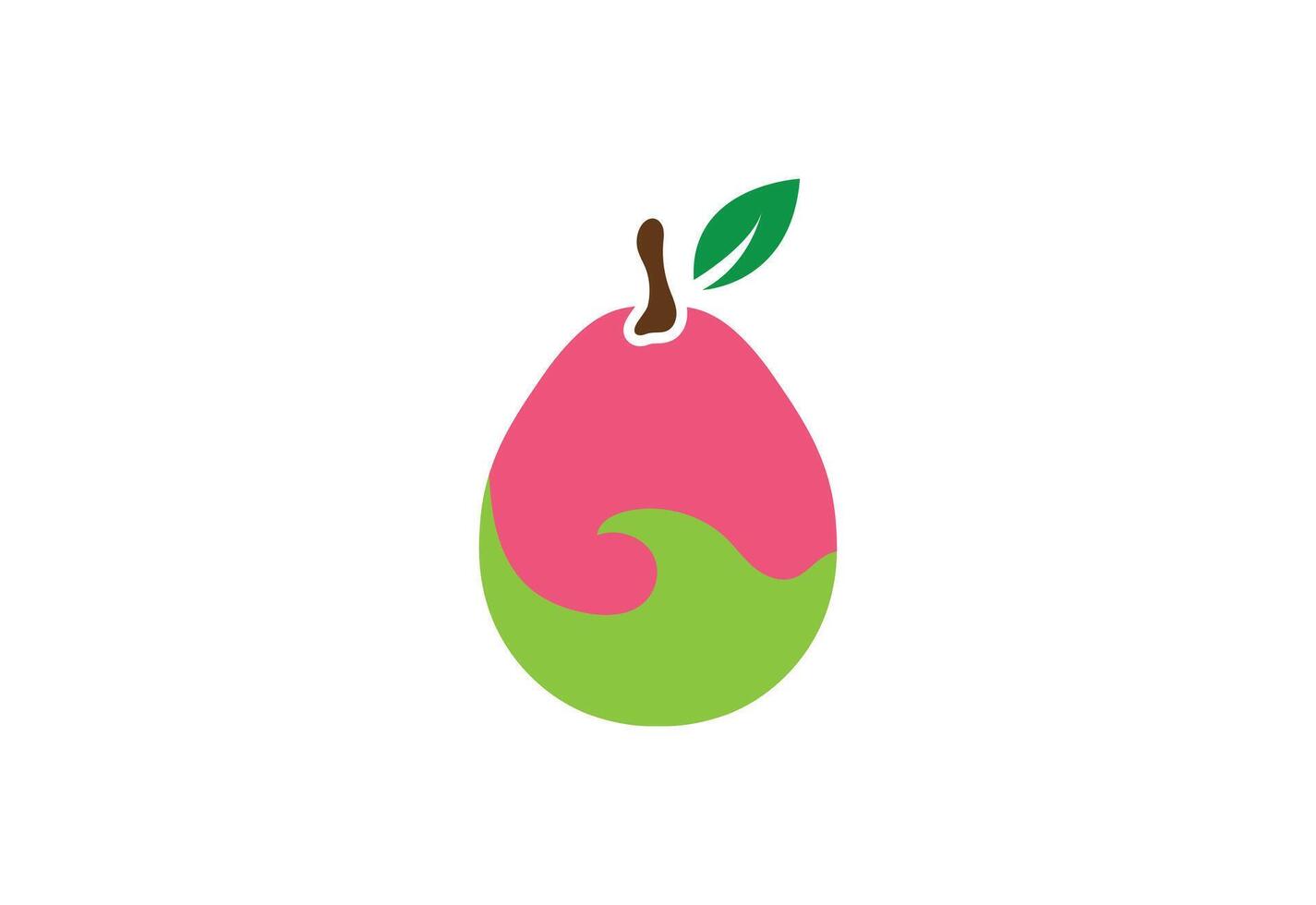 Fresh guava fruits organic healthy logo design, design Template vector