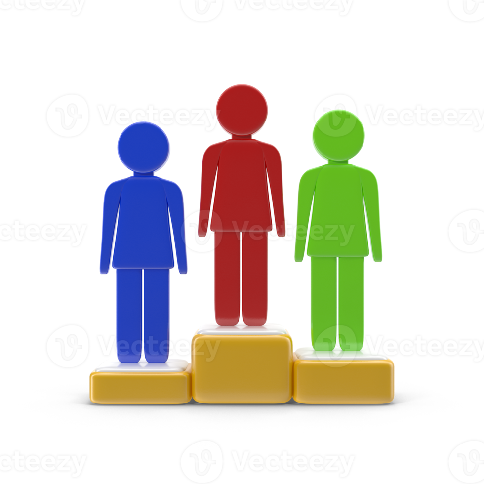 Podium with three stick men. png