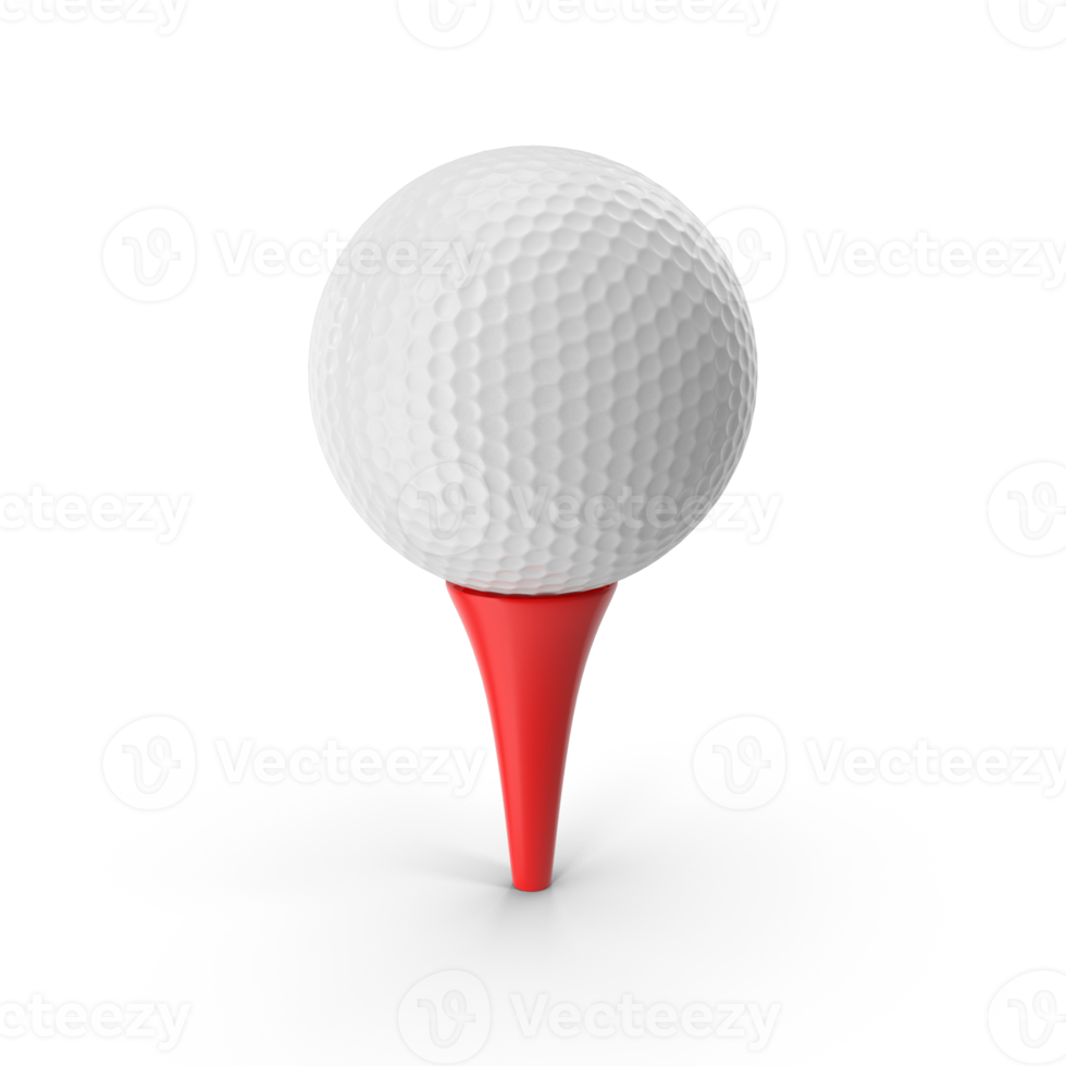 golf ball on tee Isolated on transparent background, png