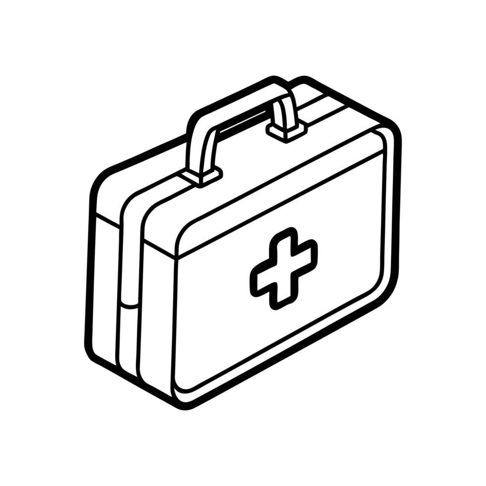 First Aid Kit On White Background vector