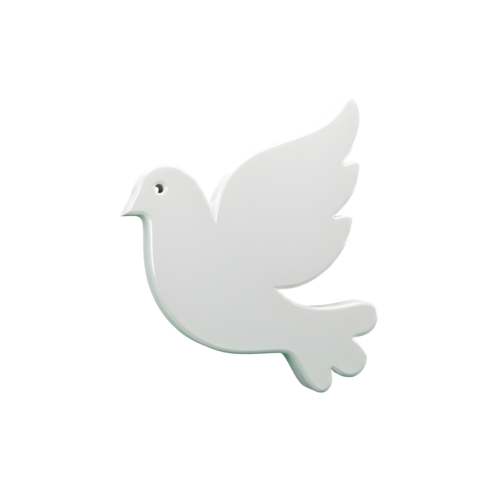White Dove in Flight Against Transparent Background png