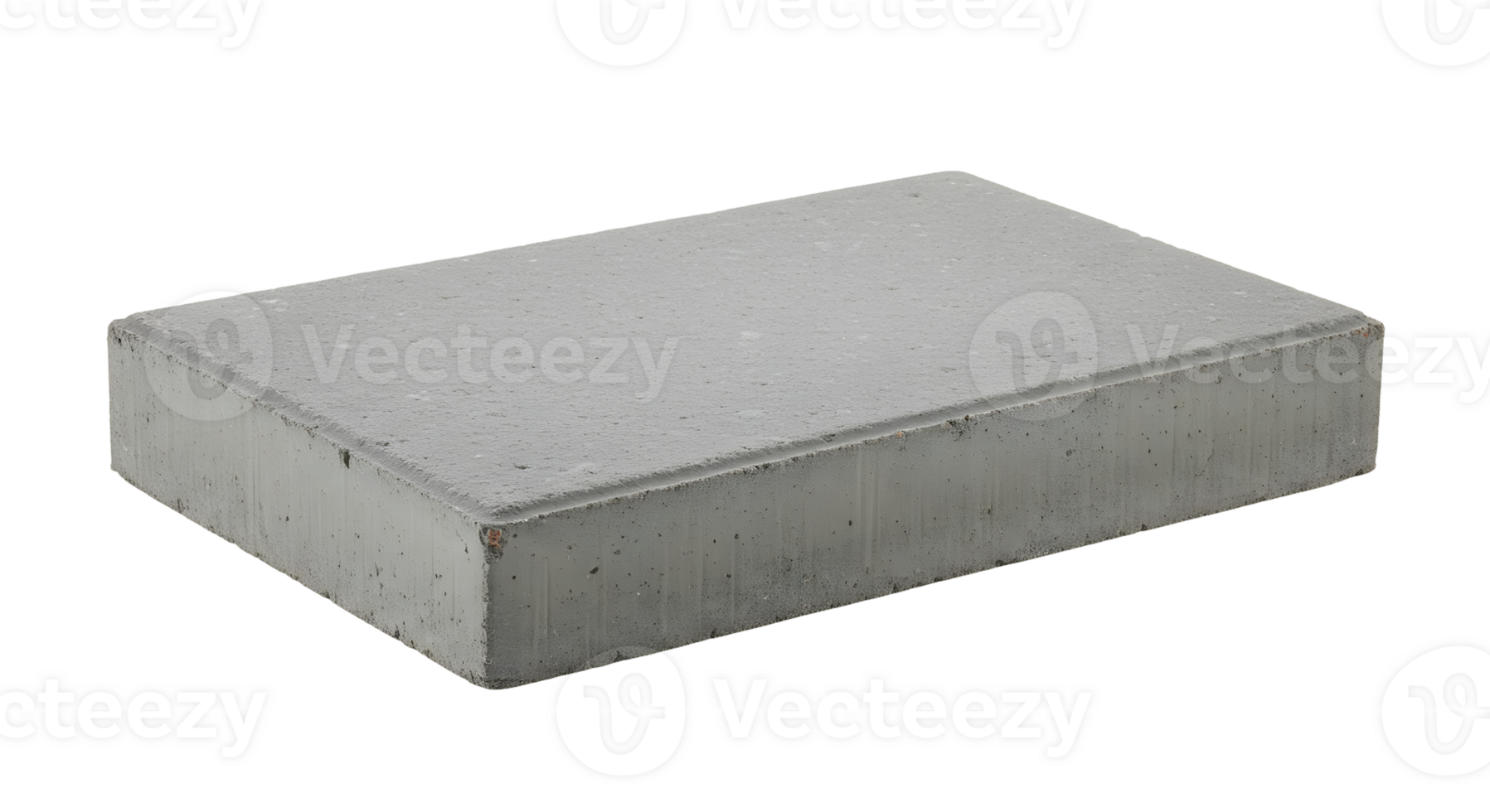 Grey Concrete Block Isolated on Transparent Background png
