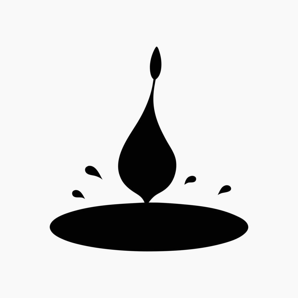 Black ink drop in clear water slow motion ultra vector