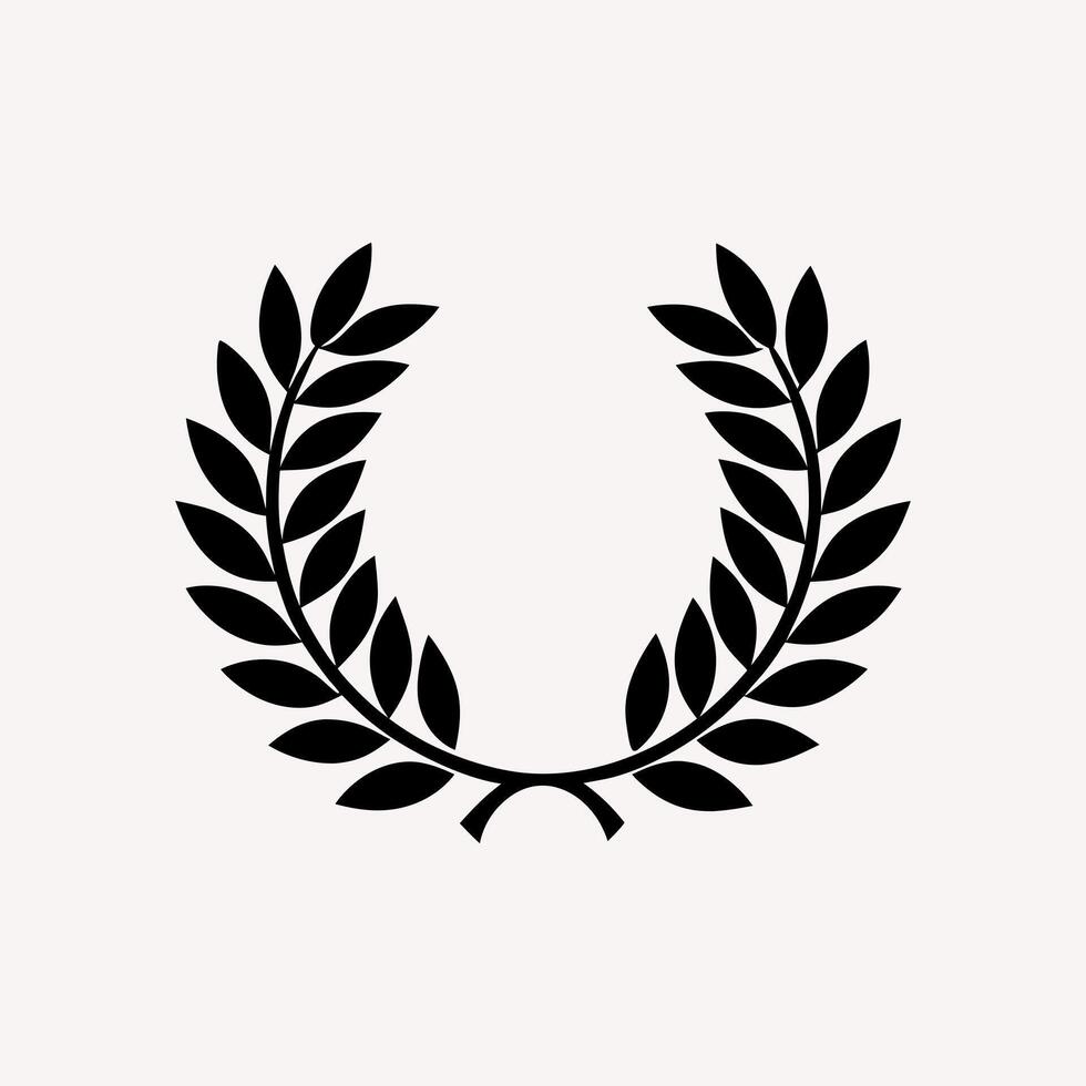 Wreath Laurel Silhouette for Elegant Crests vector