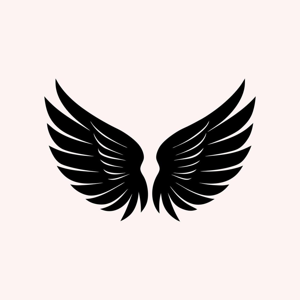 Wings on white background vector