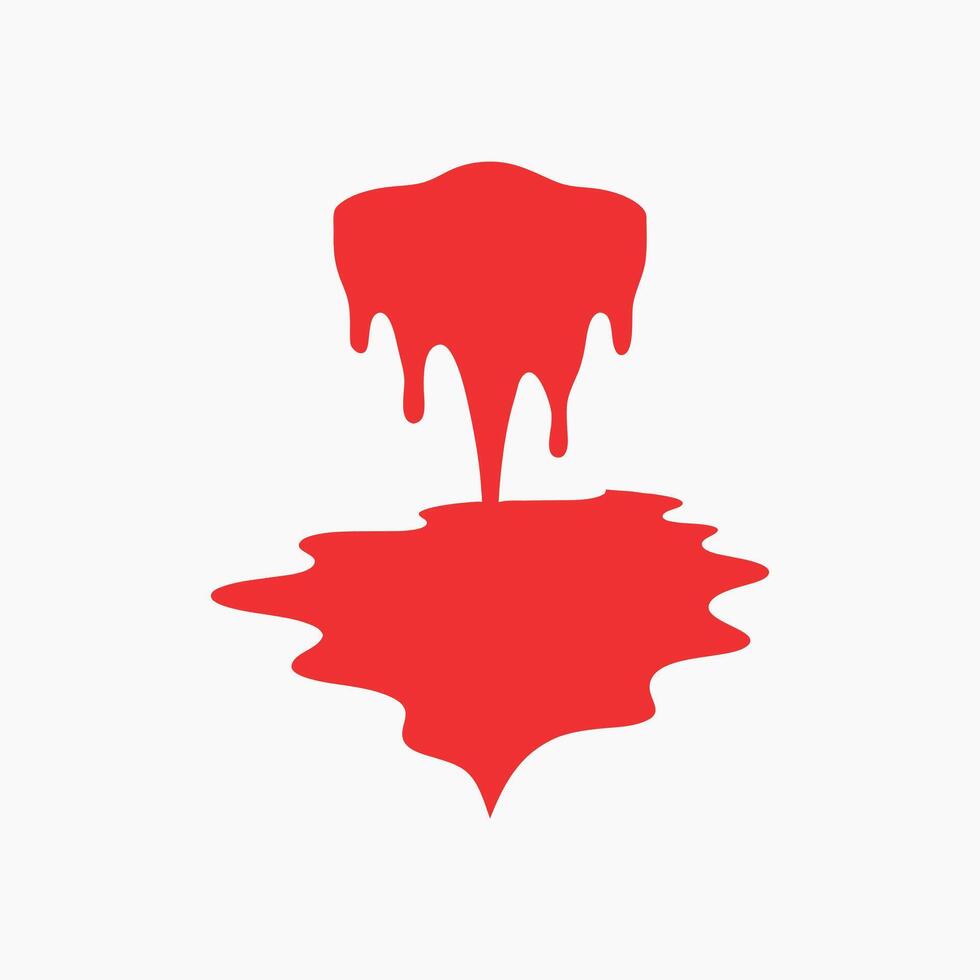 Crimson red ink bleeding into icy red water splash vector
