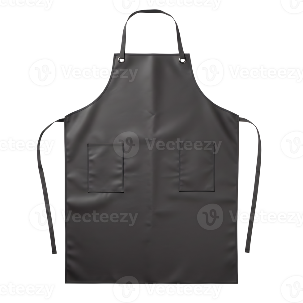 Dark Grey Waterproof Apron with Two Pockets png