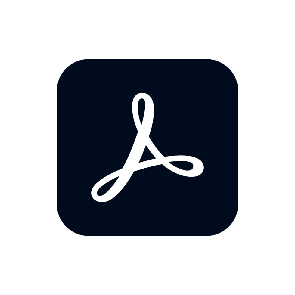 Adobe Acrobat Classic Icon, App Logo Editable , Transparent Background, Premium Social Media Design for Digital Download png