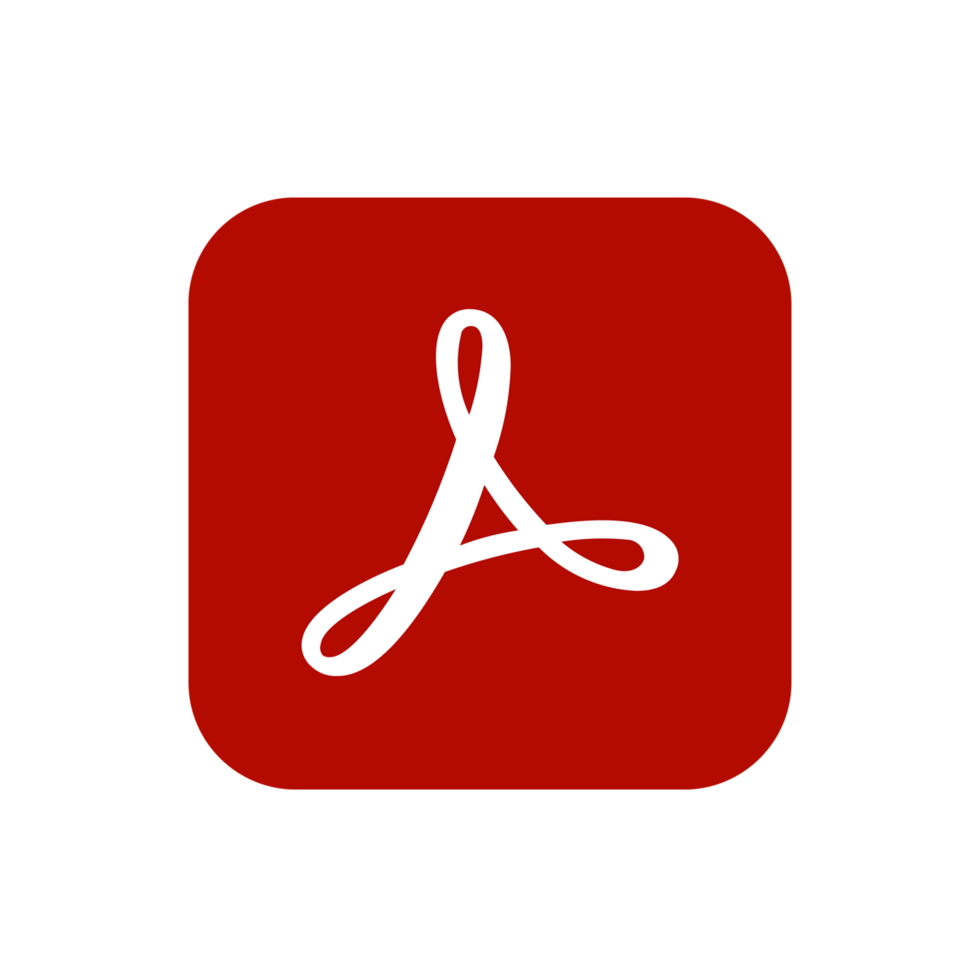 Adobe Acrobat Icon, App Logo Editable , Transparent Background, Premium Social Media Design for Digital Download png