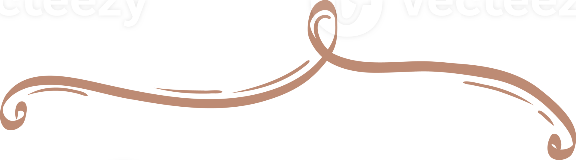 Line hand drawn of curly swishes. png