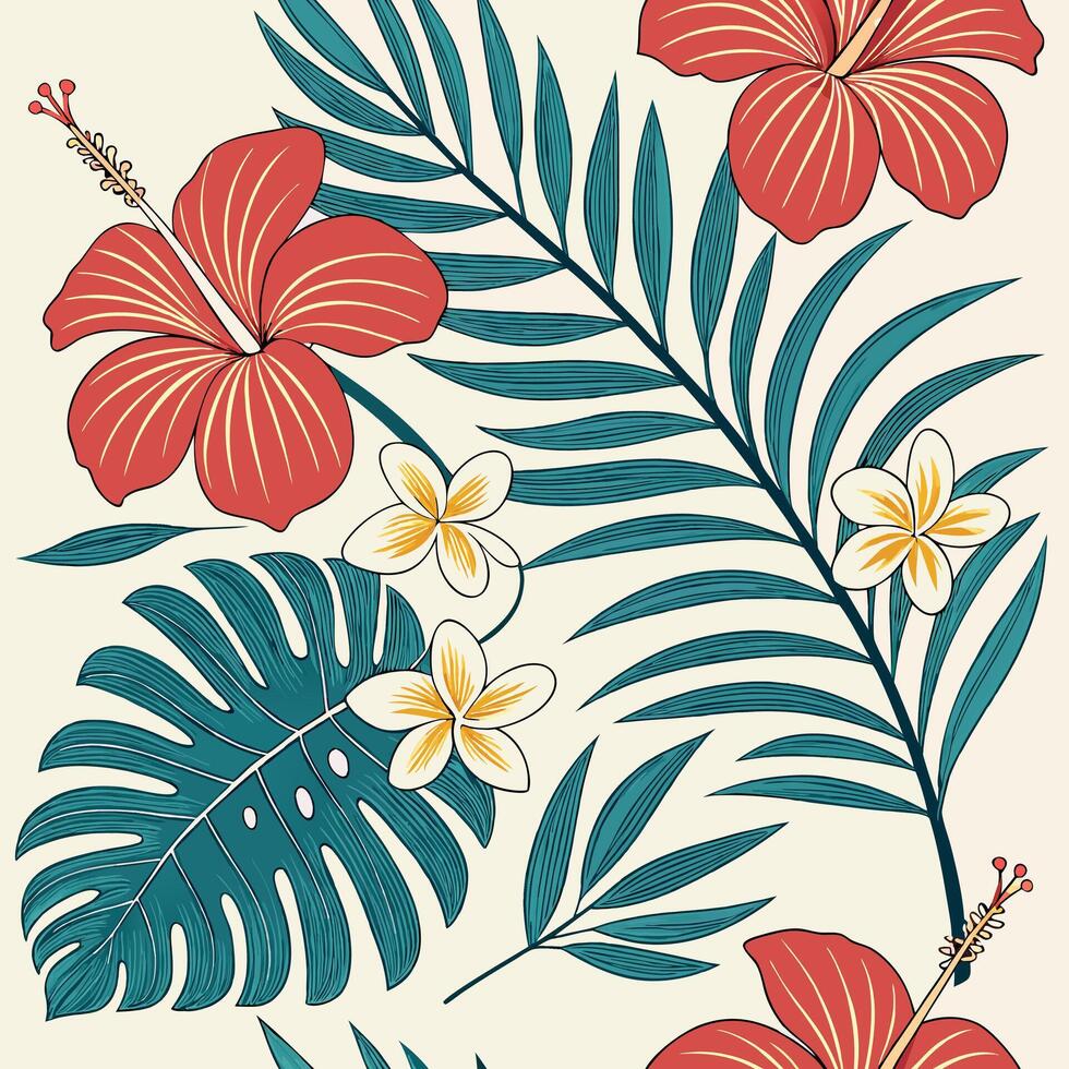 natural botanical floral seamless pattern for eco projects vector